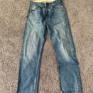 rag & bone Straight Leg Blue Jeans